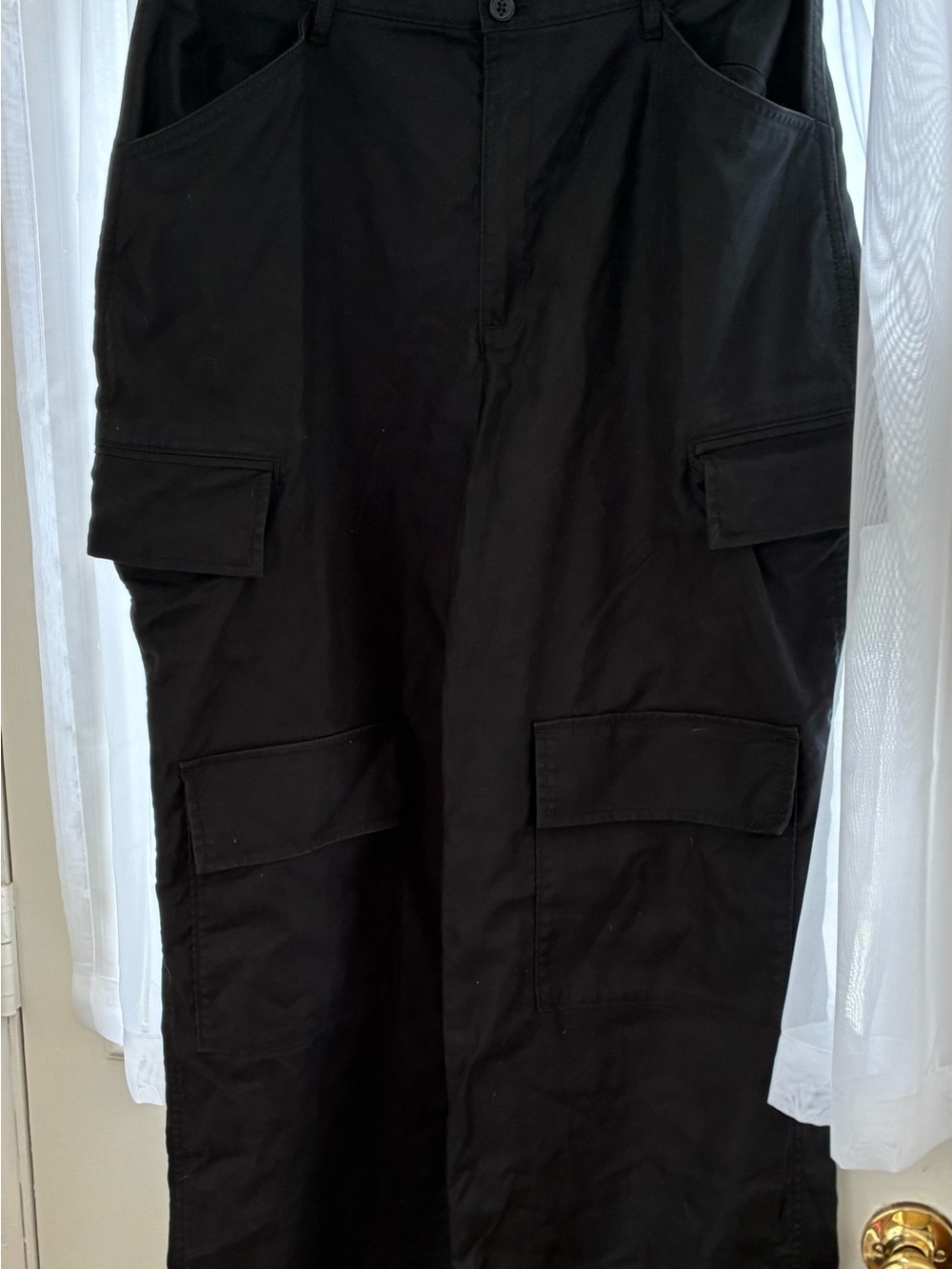 Banana Republic Black Wide Leg Cargo Jumpsuit Pants